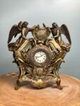 Настольные часы&nbsp;&nbsp;-&nbsp;&nbsp;Эксклюзивные Антикварные Каминные Часы Бронза Ампир Агат