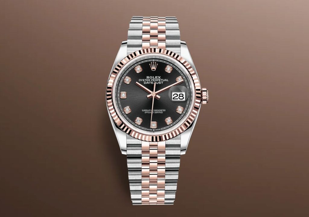 Datejust 36 black deals with diamonds