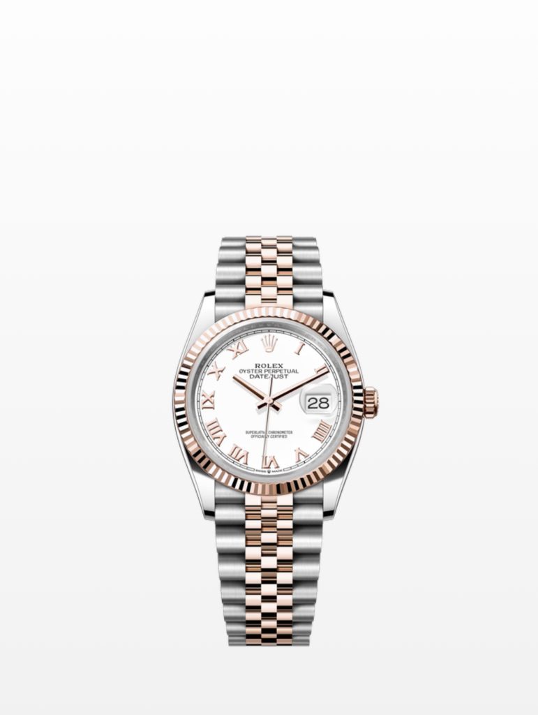 Rolex&nbsp;&nbsp;-&nbsp;&nbsp;DATEJUST 36 DATEJUST - STEEL AND  PINK GOLD  FLUTED BEZEL