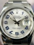 Rolex&nbsp;&nbsp;-&nbsp;&nbsp;Datejust SILVER DECORATED DIAL WITH BLUE ARABIC INDEX 36 mm