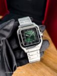 Cartier&nbsp;&nbsp;-&nbsp;&nbsp;SANTOS DE CARTIER LARGE AUTOMATIC GREEN DIAL