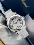 Chopard&nbsp;&nbsp;-&nbsp;&nbsp;HAPPY SPORT WHITE 3 DIAMONDS ROUND QUARTZ 36MM 278475-3016