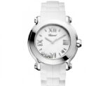 Chopard&nbsp;&nbsp;-&nbsp;&nbsp;HAPPY SPORT WHITE 3 DIAMONDS ROUND QUARTZ 36MM 278475-3016