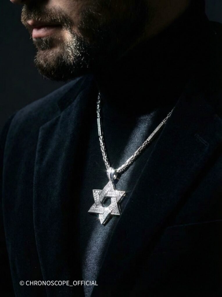 YANUSH&nbsp;&nbsp;-&nbsp;&nbsp;Золотая цепь с фирменной подвеской звезда Давида YANUSH