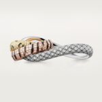 Cartier&nbsp;&nbsp;-&nbsp;&nbsp;Кольцо Cartier TRINITY на два пальца, лак, паве