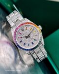 Rolex&nbsp;&nbsp;-&nbsp;&nbsp;Datejust Rainbow Full Pave Tuning 31 mm 177200 CUSTOM