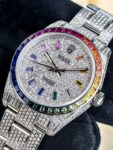 Rolex&nbsp;&nbsp;-&nbsp;&nbsp;Datejust Rainbow Full Pave Tuning 31 mm 177200 CUSTOM