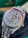 Rolex&nbsp;&nbsp;-&nbsp;&nbsp;Datejust Rainbow Full Pave Tuning 26 mm 176200 CUSTOM