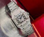 Cartier&nbsp;&nbsp;-&nbsp;&nbsp;Santos W20054D6 Full Pave