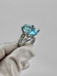 Ювелирные изделия&nbsp;&nbsp;-&nbsp;&nbsp;Кольцо из белого золота с топазом 15Ct