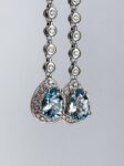 Ювелирные изделия&nbsp;&nbsp;-&nbsp;&nbsp;Серьги с голубыми топазами и бриллиантами  0.45 ct