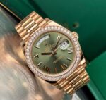 Rolex&nbsp;&nbsp;-&nbsp;&nbsp;Day-Date 40 mm Rose Gold Olive Green Dial