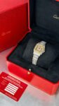 Cartier&nbsp;&nbsp;-&nbsp;&nbsp;Santos Automatic Two Tone Steel and Yellow Gold Diamond