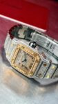 Cartier&nbsp;&nbsp;-&nbsp;&nbsp;Santos Automatic Two Tone Steel and Yellow Gold Diamond