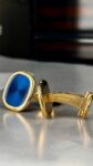 Patek Philippe&nbsp;&nbsp;-&nbsp;&nbsp;Запонки  Patek Philippe Golden Ellipse Blue Cufflinks