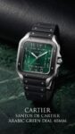 Cartier&nbsp;&nbsp;-&nbsp;&nbsp;SANTOS DE CARTIER ARABIC GREEN DIAL 40MM