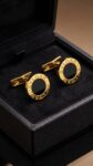 Bvlgari&nbsp;&nbsp;-&nbsp;&nbsp;Запонки BVLGARI с чёрным ониксом