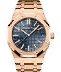 Audemars Piguet&nbsp;&nbsp;-&nbsp;&nbsp;Royal oak full rose gold blue dial